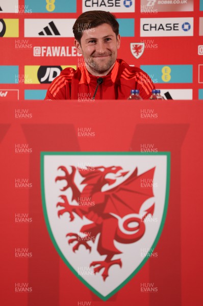 250324 - Wales Football Media Session -  Wales’ Ben Davies during media session ahead of their Euro 2024 qualifying play-off final against Poland