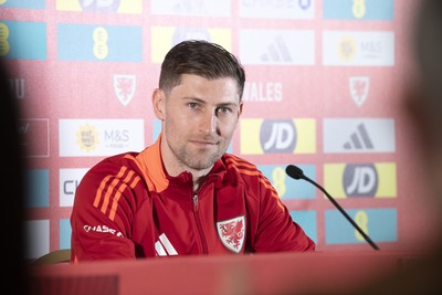 210325 - Wales Football Media Conference - Wales Captain, Ben Davies speaks to the press ahead of the upcoming 2026 World Cup Qualifier with Kazakhstan 