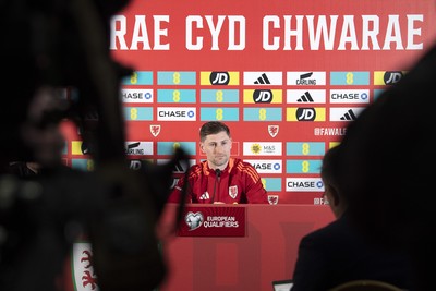 210325 - Wales Football Media Conference - Wales Captain, Ben Davies speaks to the press ahead of the upcoming 2026 World Cup Qualifier with Kazakhstan 