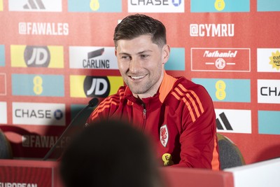 210325 - Wales Football Media Conference - Wales Captain, Ben Davies speaks to the press ahead of the upcoming 2026 World Cup Qualifier with Kazakhstan 