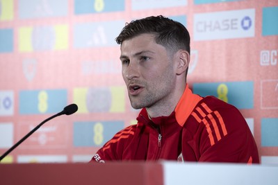 210325 - Wales Football Media Conference - Wales Captain, Ben Davies speaks to the press ahead of the upcoming 2026 World Cup Qualifier with Kazakhstan 