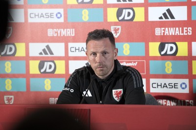 210325 - Wales Football Media Conference - Wales Manager, Craig Bellamy speaks to the press ahead of the upcoming 2026 World Cup Qualifier with Kazakhstan 