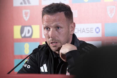 210325 - Wales Football Media Conference - Wales Manager, Craig Bellamy speaks to the press ahead of the upcoming 2026 World Cup Qualifier with Kazakhstan 