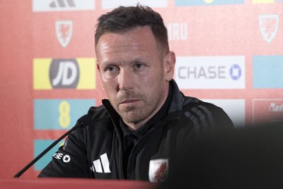 210325 - Wales Football Media Conference - Wales Manager, Craig Bellamy speaks to the press ahead of the upcoming 2026 World Cup Qualifier with Kazakhstan 