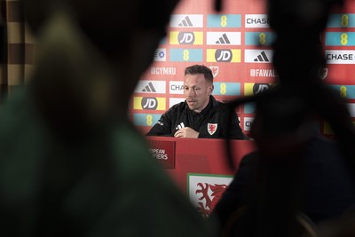 210325 - Wales Football Media Conference - Wales Manager, Craig Bellamy speaks to the press ahead of the upcoming 2026 World Cup Qualifier with Kazakhstan 