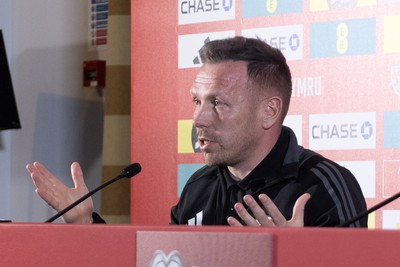 210325 - Wales Football Media Conference - Wales Manager, Craig Bellamy speaks to the press ahead of the upcoming 2026 World Cup Qualifier with Kazakhstan 