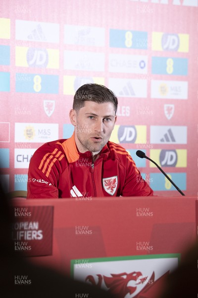 210325 - Wales Football Media Conference - Wales Captain, Ben Davies speaks to the press ahead of the upcoming 2026 World Cup Qualifier with Kazakhstan 