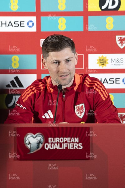 210325 - Wales Football Media Conference - Wales Captain, Ben Davies speaks to the press ahead of the upcoming 2026 World Cup Qualifier with Kazakhstan 