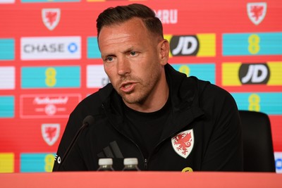 010626 - Wales Manager Craig Bellamy speaks to the press ahead of tomorrow’s friendly match against Ghana