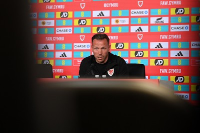 010626 - Wales Manager Craig Bellamy speaks to the press ahead of tomorrow’s friendly match against Ghana
