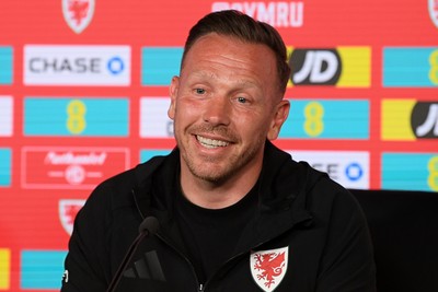 010626 - Wales Manager Craig Bellamy speaks to the press ahead of tomorrow’s friendly match against Ghana