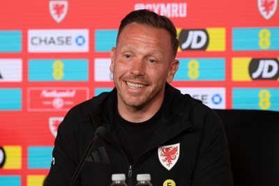 010626 - Wales Manager Craig Bellamy speaks to the press ahead of tomorrow’s friendly match against Ghana