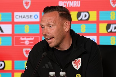 010626 - Wales Manager Craig Bellamy speaks to the press ahead of tomorrow’s friendly match against Ghana