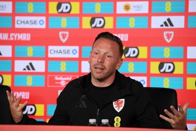 010626 - Wales Manager Craig Bellamy speaks to the press ahead of tomorrow’s friendly match against Ghana