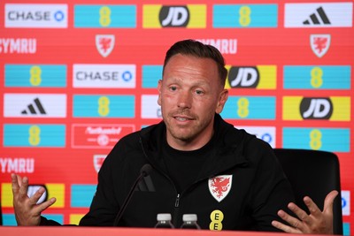 010626 - Wales Manager Craig Bellamy speaks to the press ahead of tomorrow’s friendly match against Ghana