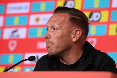 010626 - Wales Manager Craig Bellamy speaks to the press ahead of tomorrow’s friendly match against Ghana