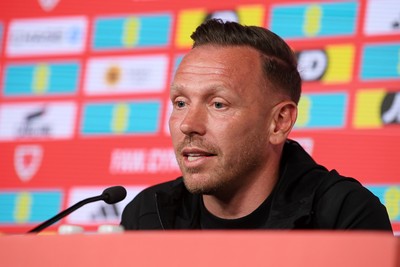 010626 - Wales Manager Craig Bellamy speaks to the press ahead of tomorrow’s friendly match against Ghana