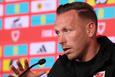 010626 - Wales Manager Craig Bellamy speaks to the press ahead of tomorrow’s friendly match against Ghana