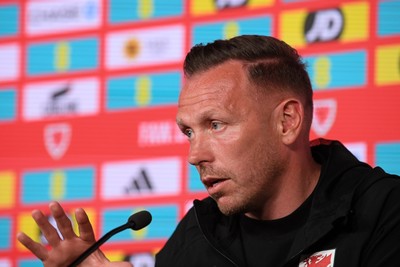 010626 - Wales Manager Craig Bellamy speaks to the press ahead of tomorrow’s friendly match against Ghana