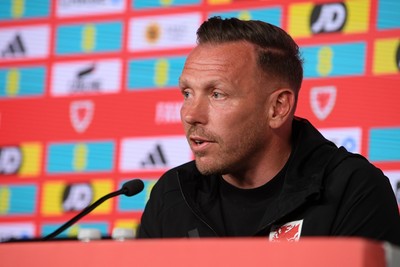 010626 - Wales Manager Craig Bellamy speaks to the press ahead of tomorrow’s friendly match against Ghana