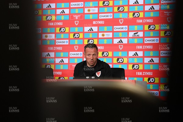 010626 - Wales Manager Craig Bellamy speaks to the press ahead of tomorrow’s friendly match against Ghana