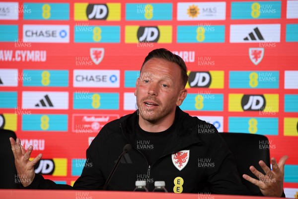 010626 - Wales Manager Craig Bellamy speaks to the press ahead of tomorrow’s friendly match against Ghana
