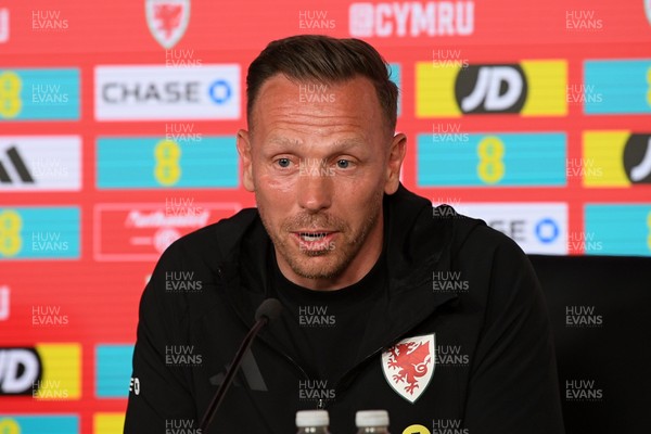 010626 - Wales Manager Craig Bellamy speaks to the press ahead of tomorrow’s friendly match against Ghana