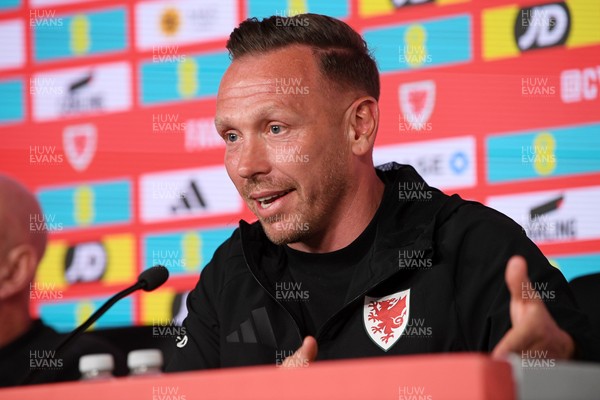 010626 - Wales Manager Craig Bellamy speaks to the press ahead of tomorrow’s friendly match against Ghana
