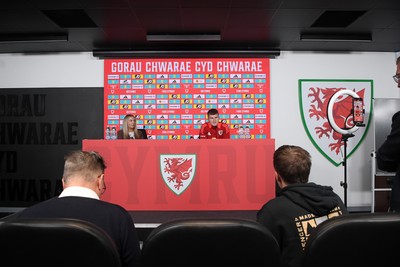 061025 - Wales Football Media Interviews - Jordan James of Wales speaks to the press ahead of his sides international friendly match against England