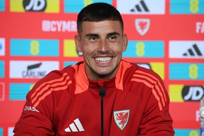 061025 - Wales Football Media Interviews - Karl Darlow of Wales speaks to the press ahead of his sides international friendly match against England
