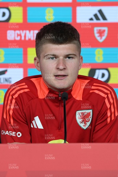 061025 - Wales Football Media Interviews - Jordan James of Wales speaks to the press ahead of his sides international friendly match against England