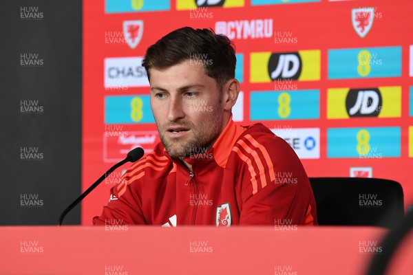 080925 - Wales Captain Ben Davies speaks in a press conference ahead of the upcoming friendly match against Canada