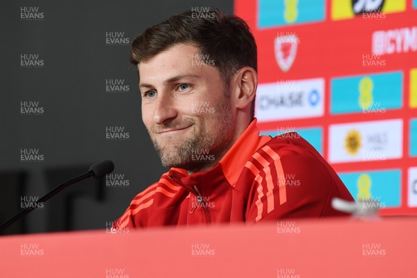 080925 - Wales Captain Ben Davies speaks in a press conference ahead of the upcoming friendly match against Canada
