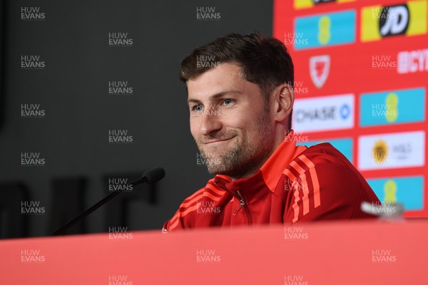 080925 - Wales Captain Ben Davies speaks in a press conference ahead of the upcoming friendly match against Canada