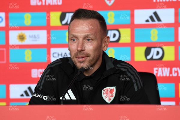 080925 - Wales Manager Craig Bellamy speaks in a press conference ahead of the upcoming friendly match against Canada