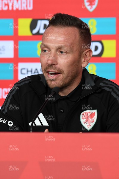 080925 - Wales Manager Craig Bellamy speaks in a press conference ahead of the upcoming friendly match against Canada