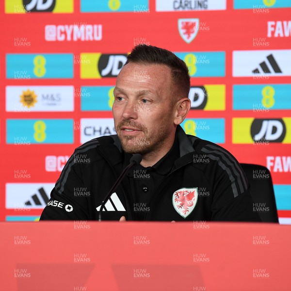 080925 - Wales Manager Craig Bellamy speaks in a press conference ahead of the upcoming friendly match against Canada