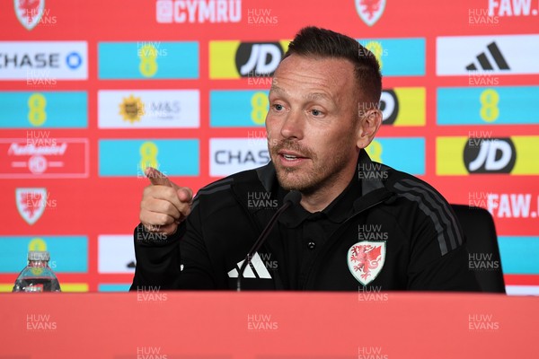 080925 - Wales Manager Craig Bellamy speaks in a press conference ahead of the upcoming friendly match against Canada