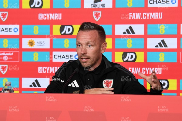080925 - Wales Manager Craig Bellamy speaks in a press conference ahead of the upcoming friendly match against Canada