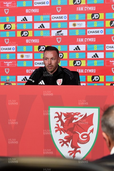 080925 - Wales Manager Craig Bellamy speaks in a press conference ahead of the upcoming friendly match against Canada