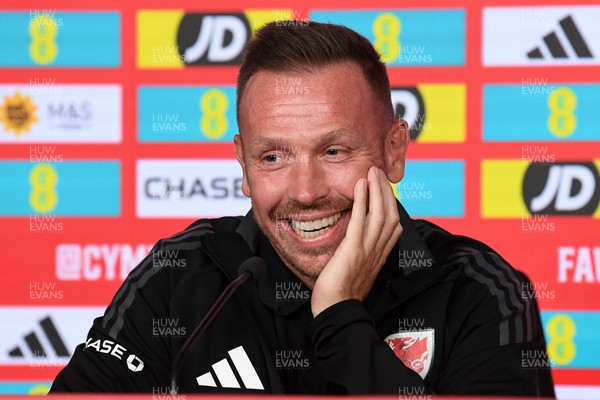 080925 - Wales Manager Craig Bellamy speaks in a press conference ahead of the upcoming friendly match against Canada