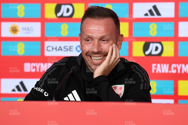 080925 - Wales Manager Craig Bellamy speaks in a press conference ahead of the upcoming friendly match against Canada