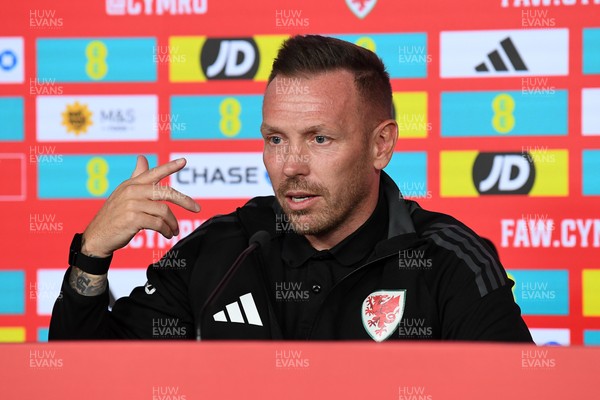 080925 - Wales Manager Craig Bellamy speaks in a press conference ahead of the upcoming friendly match against Canada
