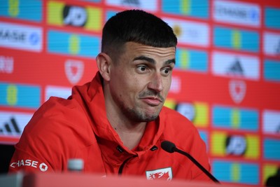 230326 - Wales Football Media Interviews - Karl Darlow of Wales speaks to the press ahead of the upcoming World Cup play off match against Bosnia-Herzegovina