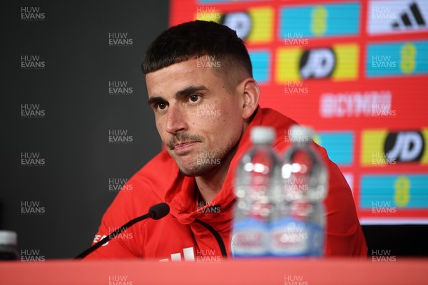 230326 - Wales Football Media Interviews - Karl Darlow of Wales speaks to the press ahead of the upcoming World Cup play off match against Bosnia-Herzegovina