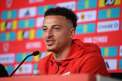 250326 - Wales Football Media Interviews - Wales Captain, Ethan Ampadu speaks to the press ahead of tomorrow’s World Cup play-off match against Bosnia-Herzegovina