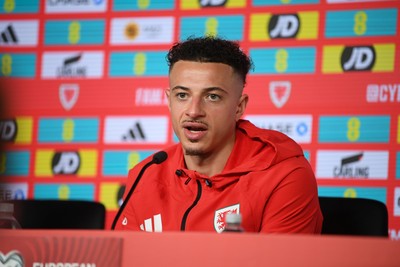 250326 - Wales Football Media Interviews - Wales Captain, Ethan Ampadu speaks to the press ahead of tomorrow’s World Cup play-off match against Bosnia-Herzegovina