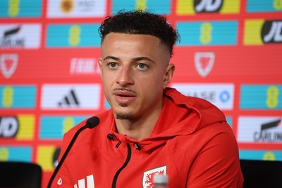 250326 - Wales Football Media Interviews - Wales Captain, Ethan Ampadu speaks to the press ahead of tomorrow’s World Cup play-off match against Bosnia-Herzegovina