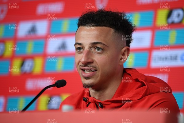 250326 - Wales Football Media Interviews - Wales Captain, Ethan Ampadu speaks to the press ahead of tomorrow’s World Cup play-off match against Bosnia-Herzegovina