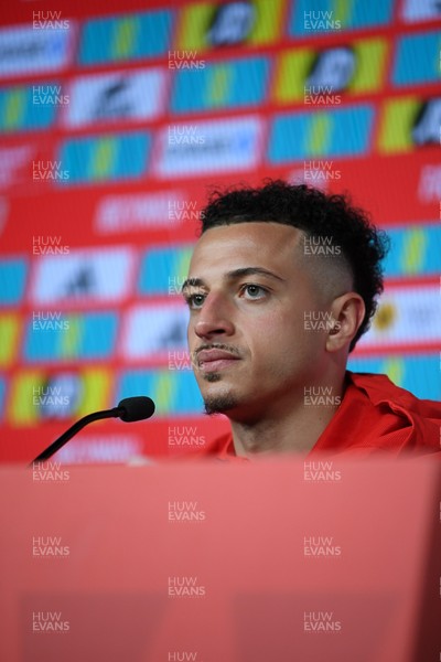 250326 - Wales Football Media Interviews - Wales Captain, Ethan Ampadu speaks to the press ahead of tomorrow’s World Cup play-off match against Bosnia-Herzegovina